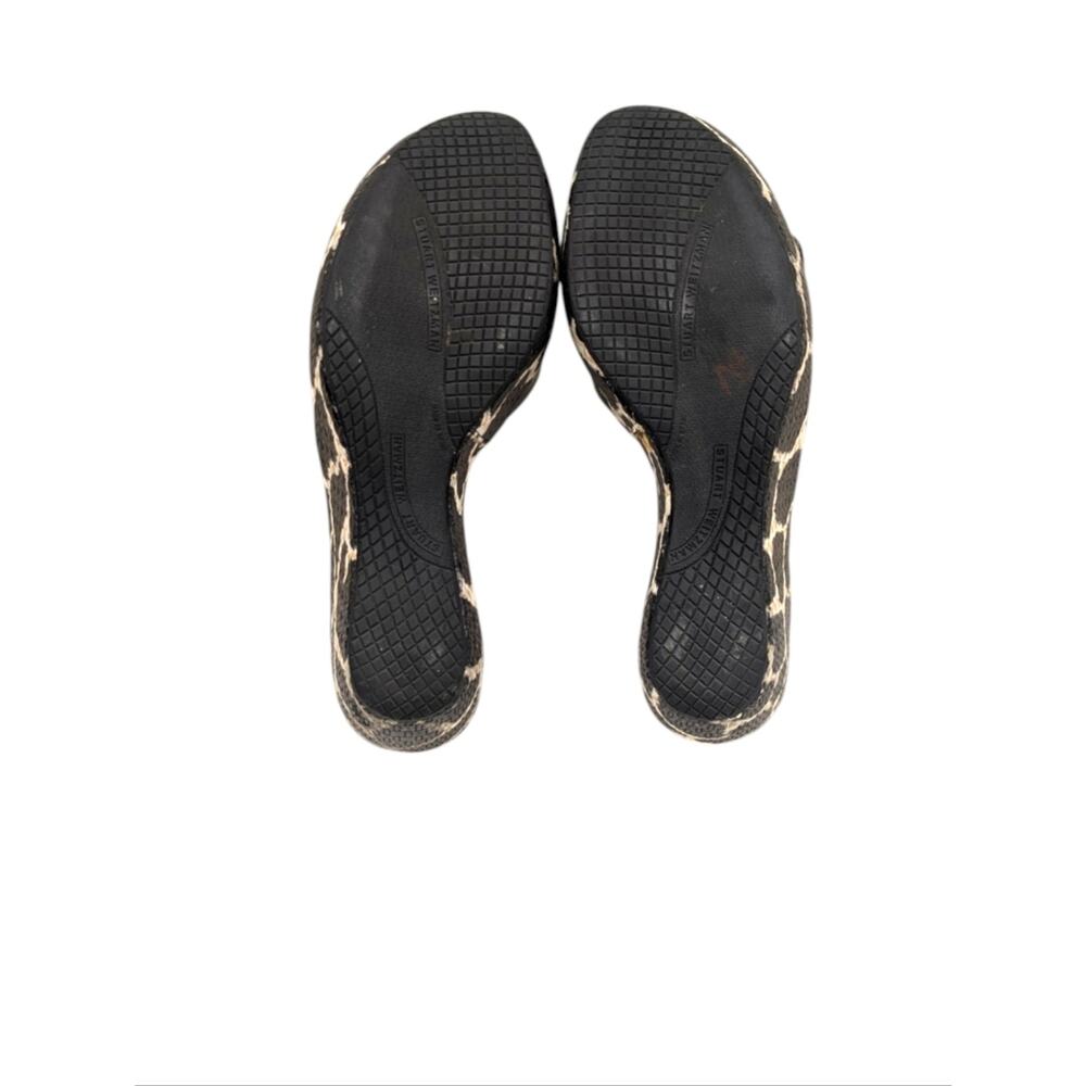 Stuart Weitzman Clipper Giraffe Print Patent Leather Wedge Slides Size 9 S4057 - Picture 10 of 13